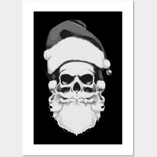 Skull Santa Claus Posters and Art